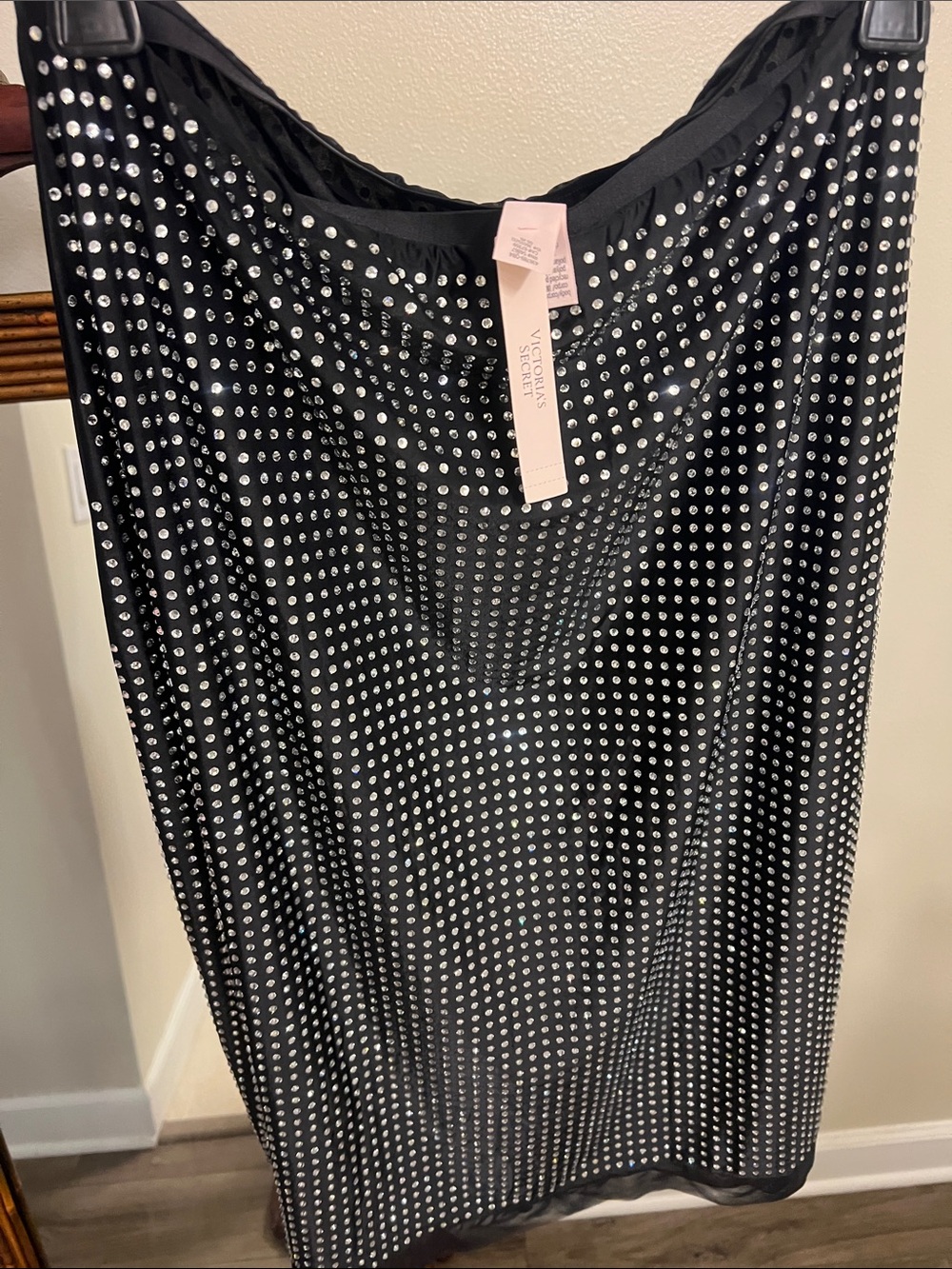 Victoria's Secret Black Maxi Skirt with Silver Studs